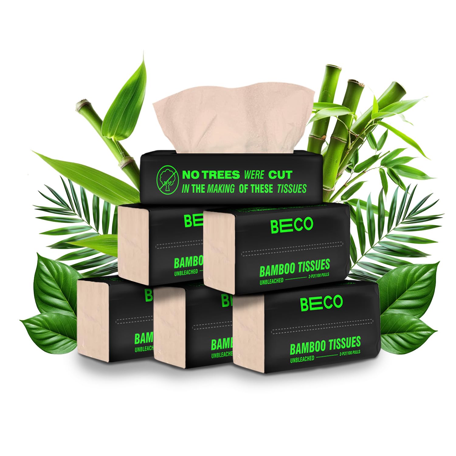 Beco Bamboo Soft Facial Tissue Papers- 100 Pulls