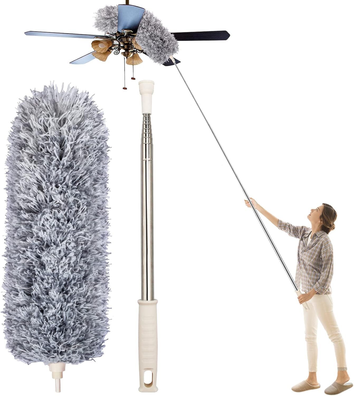 Fan Cleaning Mop with Long Rod