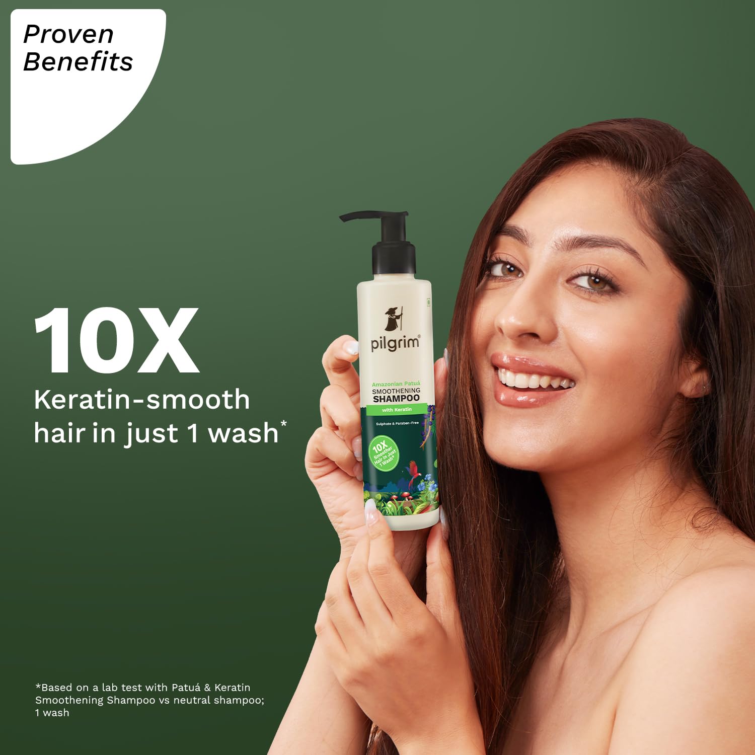 Pilgrim Patuá & Keratin Hair SMOOTHENING SHAMPOO for Dry & Frizzy hair 