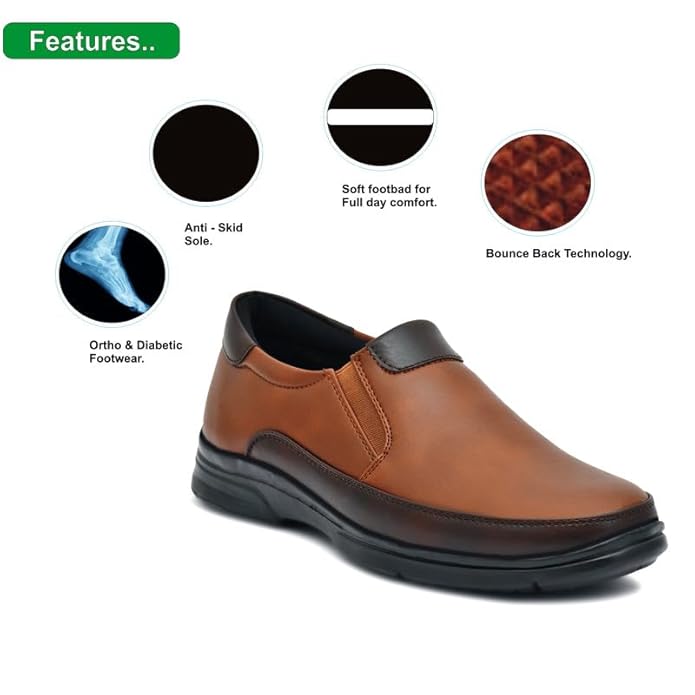 HEALTH FIT Orthopedic & Diabetic Shoes Breathable Soft Sole Ultra-Lightweight Shoes for Men's